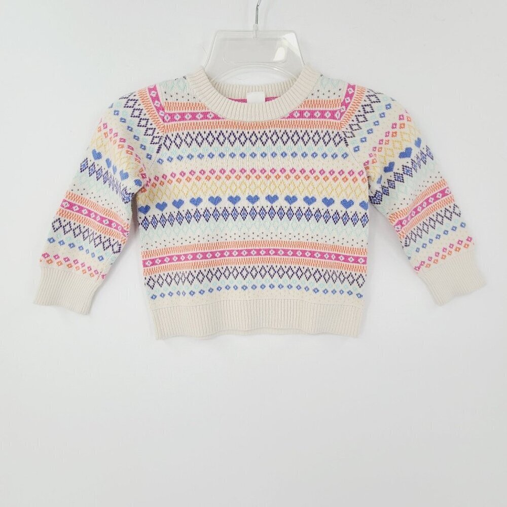 Baby Gap Kids Rainbow Stripe Fair Isle Pullover Sweater Multi Color Size 3 Years
